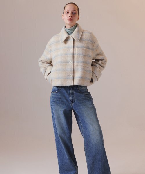 アルパカクロップジャケット アイボリー