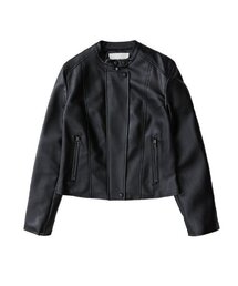 LADY VOLUME(���f�B�[�{�����[��)��9073 VEGAN LETHER JUMPER_BLACK(���C�_�[�X�W���P�b�g)
