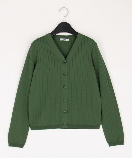 COMME CA(コムサ)の「〔 TALLサイズ 〕 コットンダルストレッチ カーディガン(カーディガン/ボレロ・レディース・グリーン/ブラック/グレー・15号)」の3枚目の写真