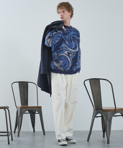 ABAHOUSE（アバハウス）の「ループシャギー マーブル グラデーションニット（ニット/セーター・メンズ・グレー/ブラック/ネイビー・46/48）」の19枚目の写真