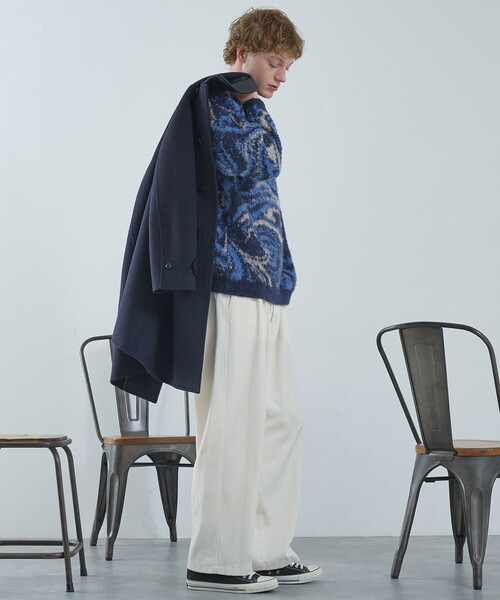 ABAHOUSE（アバハウス）の「ループシャギー マーブル グラデーションニット（ニット/セーター・メンズ・グレー/ブラック/ネイビー・46/48）」の4枚目の写真