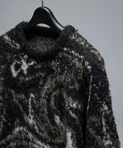 セール】ループシャギー マーブル グラデーションニット（ニット