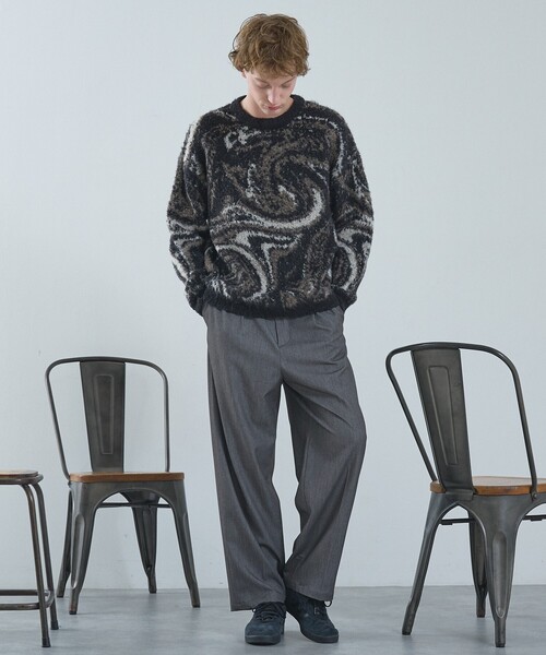 ABAHOUSE（アバハウス）の「ループシャギー マーブル グラデーションニット（ニット/セーター・メンズ・グレー/ブラック/ネイビー・46/48）」の11枚目の写真