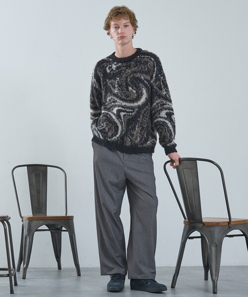 セール】ループシャギー マーブル グラデーションニット（ニット