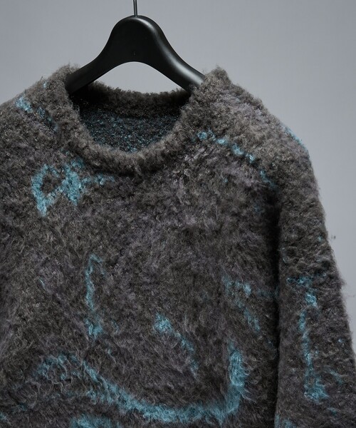 ABAHOUSE（アバハウス）の「ループシャギー マーブル グラデーションニット（ニット/セーター・メンズ・グレー/ブラック/ネイビー・46/48）」の14枚目の写真