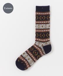 URBAN RESEARCH DOORS | 『別注』Anonymous Ism×DOORS　ウールジャガードクルー(ソックス/靴下)