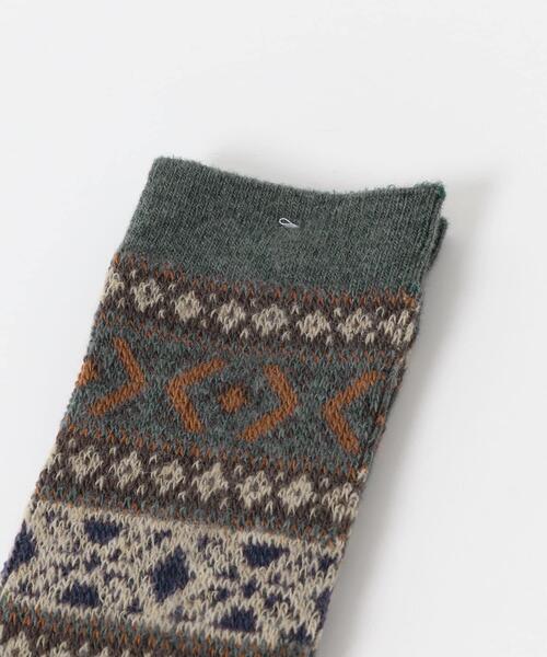 URBAN RESEARCH DOORS(アーバンリサーチドアーズ)の「『別注』Anonymous Ism×DOORS ウールジャガードクルー(ソックス/靴下・メンズ・レッド/グリーン/ネイビー・-)」の5枚目の写真