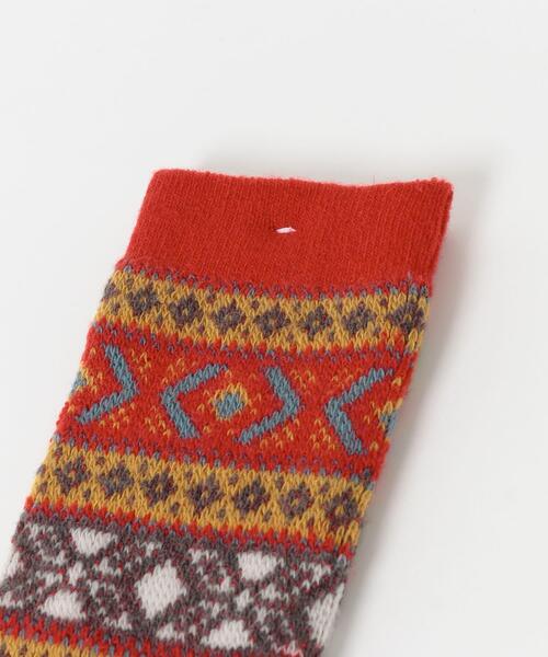 URBAN RESEARCH DOORS(アーバンリサーチドアーズ)の「『別注』Anonymous Ism×DOORS ウールジャガードクルー(ソックス/靴下・メンズ・レッド/グリーン/ネイビー・-)」の7枚目の写真