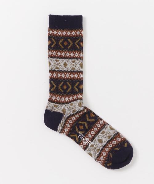 URBAN RESEARCH DOORS(アーバンリサーチドアーズ)の「『別注』Anonymous Ism×DOORS ウールジャガードクルー(ソックス/靴下・メンズ・レッド/グリーン/ネイビー・-)」の9枚目の写真