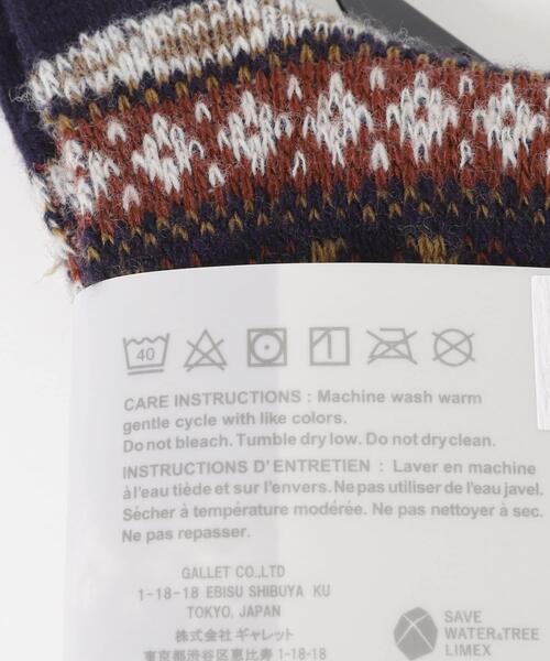 URBAN RESEARCH DOORS(アーバンリサーチドアーズ)の「『別注』Anonymous Ism×DOORS ウールジャガードクルー(ソックス/靴下・メンズ・レッド/グリーン/ネイビー・-)」の12枚目の写真