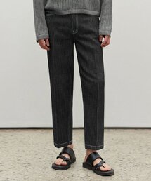 DECET（デケト）の「[夏生地]Cropped Tapered Jeans DCPT004RawBlack（デニムパンツ）」
