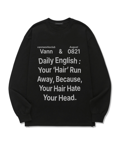 VANNWORKS(バンワークス)の「デイリー0821 ロングスリーブ (VLS0078) ブラック(Tシャツ/カットソー・レディース・その他・SMALL/MEDIUM/LARGE/X-LARGE/XX-LARGE)」の1枚目の写真