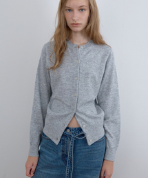 CACELE（カッセル）の「ESSENTIAL WOOL ROUND CARDIGAN, MELANGE GRAY（ニット/セーター）」