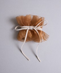 Zoule（ゾーラ）の「Zoule ゾーラ：organdy cuff　オーガンジー　リボン　ヘアーカフス（ヘアピン）」