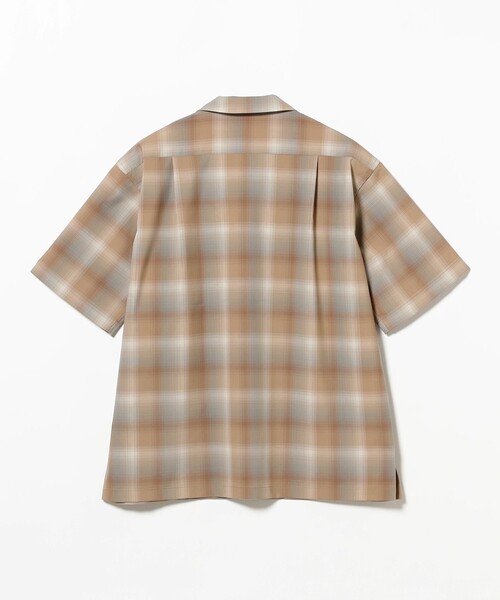 PENDLETON(ペンドルトン)の「PENDLETON / ポリエステルウール チェック柄 オープンカラー ショートスリーブシャツ(シャツ/ブラウス・メンズ・ブルー/ブラウン系その他4・MEDIUM/LARGE/SMALL)」の4枚目の写真