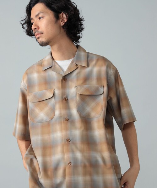 PENDLETON(ペンドルトン)の「PENDLETON / ポリエステルウール チェック柄 オープンカラー ショートスリーブシャツ(シャツ/ブラウス・メンズ・ブルー/ブラウン系その他4・MEDIUM/LARGE/SMALL)」の8枚目の写真