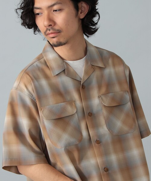 PENDLETON(ペンドルトン)の「PENDLETON / ポリエステルウール チェック柄 オープンカラー ショートスリーブシャツ(シャツ/ブラウス・メンズ・ブルー/ブラウン系その他4・MEDIUM/LARGE/SMALL)」の9枚目の写真