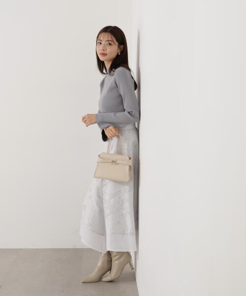 PROPORTION BODY DRESSING（プロポーションボディドレッシング）の「ハンカチーフヘムスカート / 1216120100（スカート・レディース・ホワイト/ブルー・MEDIUM/P/S）」の4枚目の写真