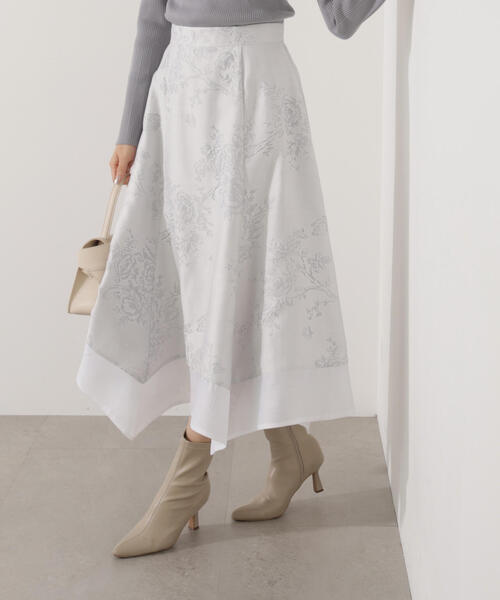 PROPORTION BODY DRESSING（プロポーションボディドレッシング）の「ハンカチーフヘムスカート / 1216120100（スカート・レディース・ホワイト/ブルー・MEDIUM/P/S）」の6枚目の写真