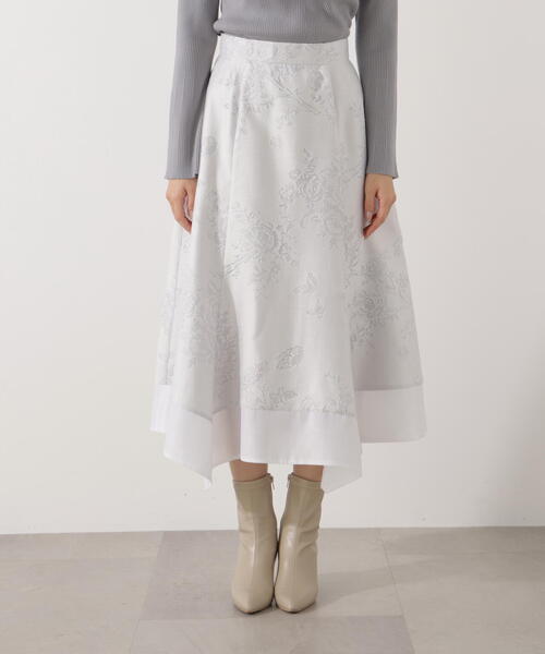 PROPORTION BODY DRESSING（プロポーションボディドレッシング）の「ハンカチーフヘムスカート / 1216120100（スカート・レディース・ホワイト/ブルー・MEDIUM/P/S）」の9枚目の写真