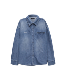 AEIAEIAE（エイエイエ）の「Typo Embroidered Shirt [Denim]（シャツ/ブラウス）」