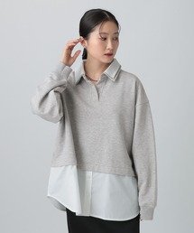 シャツレイヤード風プルオーバー　613155