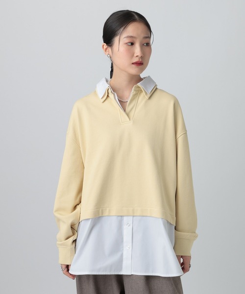 LEPSIM（レプシィム）の「シャツレイヤード風プルオーバー　613155（Tシャツ/カットソー・レディース・グレー/ネイビー・FREE）」の9枚目の写真