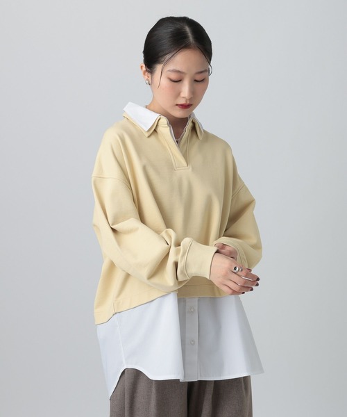 LEPSIM（レプシィム）の「シャツレイヤード風プルオーバー　613155（Tシャツ/カットソー・レディース・グレー/ネイビー・FREE）」の10枚目の写真