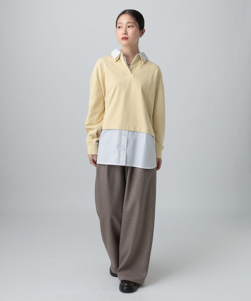 LEPSIM（レプシィム）の「シャツレイヤード風プルオーバー　613155（Tシャツ/カットソー・レディース・グレー/ネイビー・FREE）」の12枚目の写真