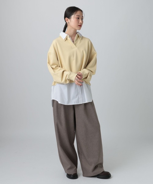 LEPSIM（レプシィム）の「シャツレイヤード風プルオーバー　613155（Tシャツ/カットソー・レディース・グレー/ネイビー・FREE）」の13枚目の写真