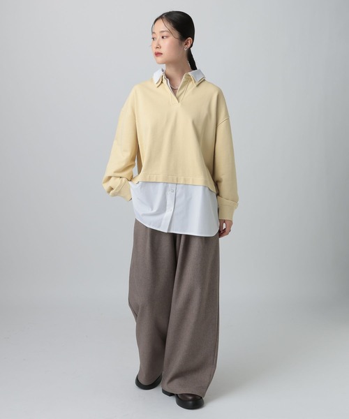 LEPSIM（レプシィム）の「シャツレイヤード風プルオーバー　613155（Tシャツ/カットソー・レディース・グレー/ネイビー・FREE）」の14枚目の写真