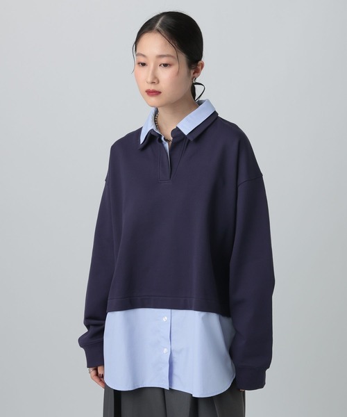 LEPSIM（レプシィム）の「シャツレイヤード風プルオーバー　613155（Tシャツ/カットソー・レディース・グレー/ネイビー・FREE）」の17枚目の写真