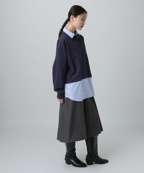 LEPSIM（レプシィム）の「シャツレイヤード風プルオーバー　613155（Tシャツ/カットソー・レディース・グレー/ネイビー・FREE）」の20枚目の写真