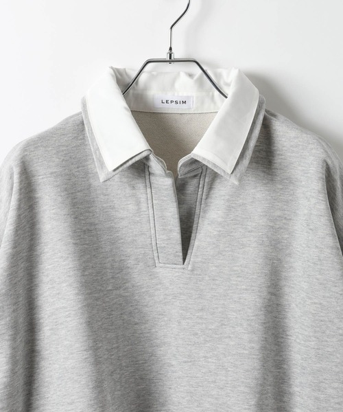 LEPSIM（レプシィム）の「シャツレイヤード風プルオーバー　613155（Tシャツ/カットソー・レディース・グレー/ネイビー・FREE）」の22枚目の写真