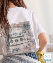 【接触冷感機能付き】背中で魅せる、遊び心とヴィンテージ。コインランドリーバック刺繍Tシャツ(半袖)