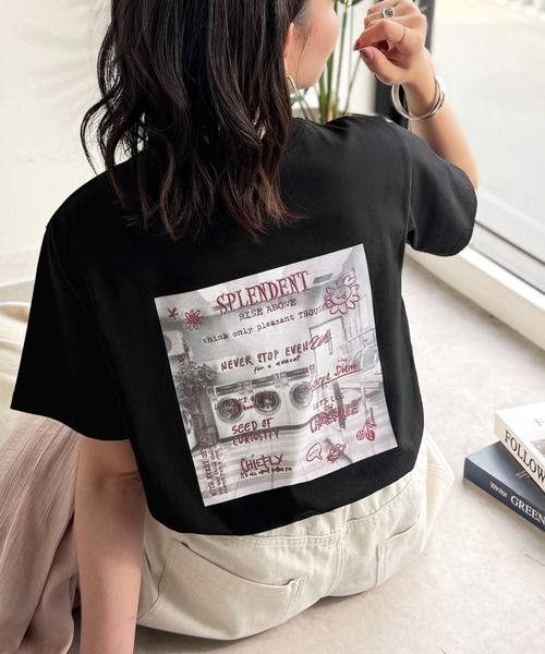 classicalelf(クラシカルエルフ)の「【接触冷感機能付き】背中で魅せる、遊び心とヴィンテージ。コインランドリーバック刺繍Tシャツ(半袖)(Tシャツ/カットソー・レディース・チャコール/オフホワイト/グリーン/ブラック・X-LARGE/SMALL/MEDIUM/LARGE)」の14枚目の写真
