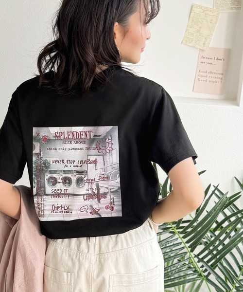 classicalelf(クラシカルエルフ)の「【接触冷感機能付き】背中で魅せる、遊び心とヴィンテージ。コインランドリーバック刺繍Tシャツ(半袖)(Tシャツ/カットソー・レディース・チャコール/オフホワイト/グリーン/ブラック・X-LARGE/SMALL/MEDIUM/LARGE)」の17枚目の写真