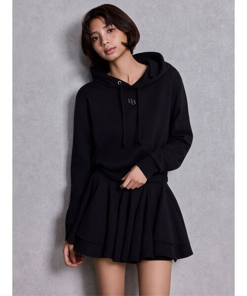 GYDA（ジェイダ）の「GGプレートドッキングフレアスウェットワンピース（ワンピース・レディース・ブラック/グレー・FREE）」の8枚目の写真