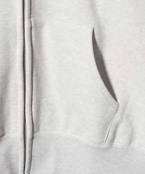 LOOPWHEELER(ループウィラー)の「<LOOPWHEELER x LOWERCASE for UNITED ARROWS> ジップアップ フーディ(パーカー・メンズ・ナチュラル・S/M/L/XL)」の2枚目の写真