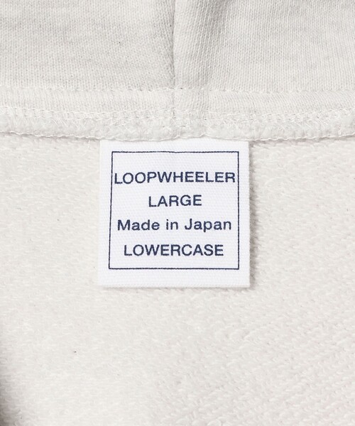 LOOPWHEELER(ループウィラー)の「<LOOPWHEELER x LOWERCASE for UNITED ARROWS> ジップアップ フーディ(パーカー・メンズ・ナチュラル・S/M/L/XL)」の6枚目の写真