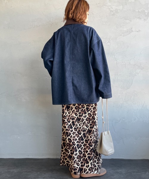 UNIVERSAL OVERALL（ユニバーサルオーバーオール）の「[UNIVERSAL OVERALL/ユニバーサルオーバーオール] 別注 カバーオールジャケット（カバーオール・レディース・ネイビー/キナリ/アニマル・S）」の11枚目の写真