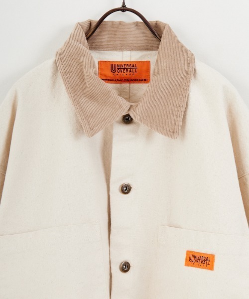 UNIVERSAL OVERALL（ユニバーサルオーバーオール）の「[UNIVERSAL OVERALL/ユニバーサルオーバーオール] 別注 カバーオールジャケット（カバーオール・レディース・ネイビー/キナリ/アニマル・S）」の19枚目の写真
