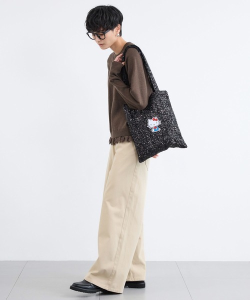 BARNYARDSTORM（バンヤードストーム）の「BARNYARDSTORM / レースドッキングニット（ニット/セーター・レディース・ブラウン/オフホワイト・FREE）」の17枚目の写真