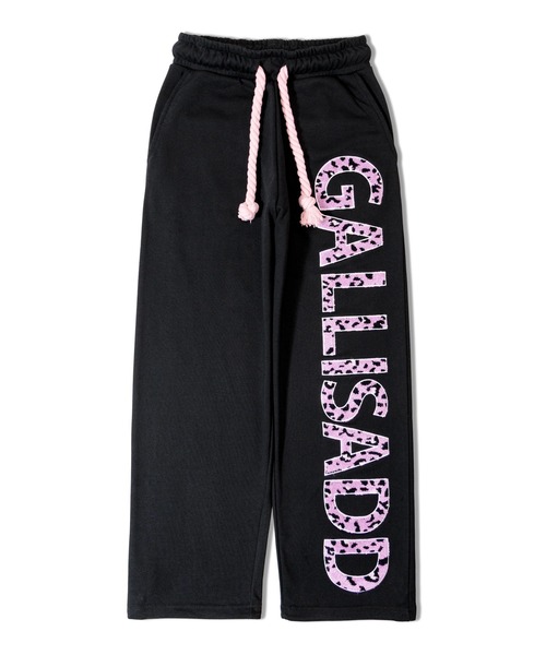 GALLIS ADDICTION（ガリスアディクション）の「GA LEOPARD-LOGO PANTS（スウェットパンツ・メンズ・グレー/ピンク/ブラック・L/M）」の3枚目の写真