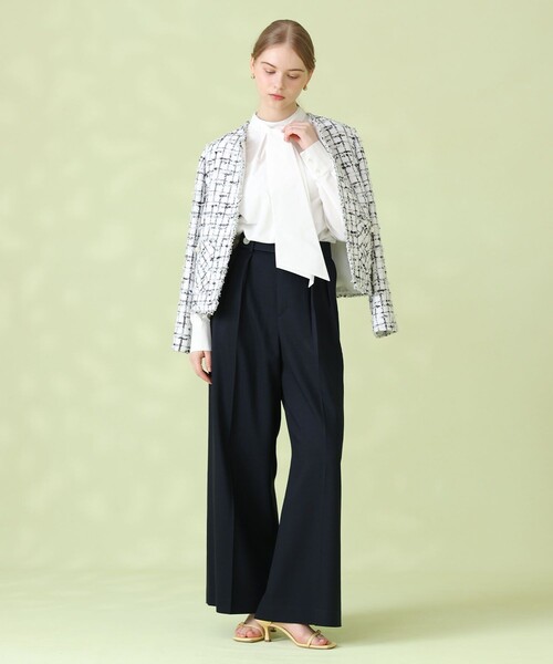 ANAYI（アナイ）の「ブロードワイドリボンタイ ブラウス（シャツ/ブラウス・レディース・ホワイト/ブルー・38/36）」の8枚目の写真