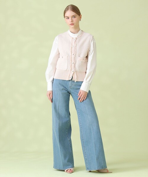 ANAYI（アナイ）の「ブロードワイドリボンタイ ブラウス（シャツ/ブラウス・レディース・ホワイト/ブルー・38/36）」の9枚目の写真