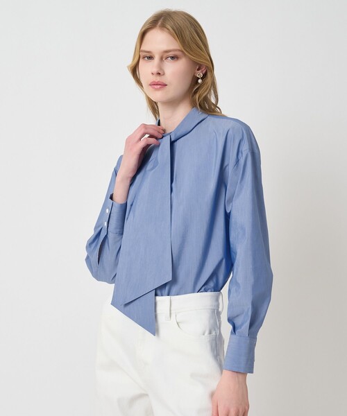 ANAYI（アナイ）の「ブロードワイドリボンタイ ブラウス（シャツ/ブラウス・レディース・ホワイト/ブルー・38/36）」の20枚目の写真