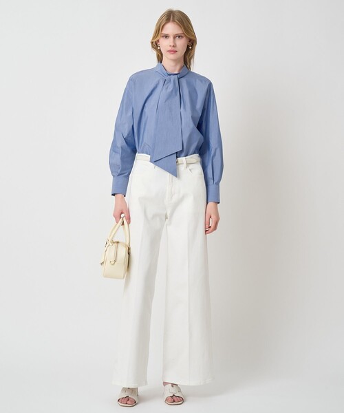 ANAYI（アナイ）の「ブロードワイドリボンタイ ブラウス（シャツ/ブラウス・レディース・ホワイト/ブルー・38/36）」の21枚目の写真