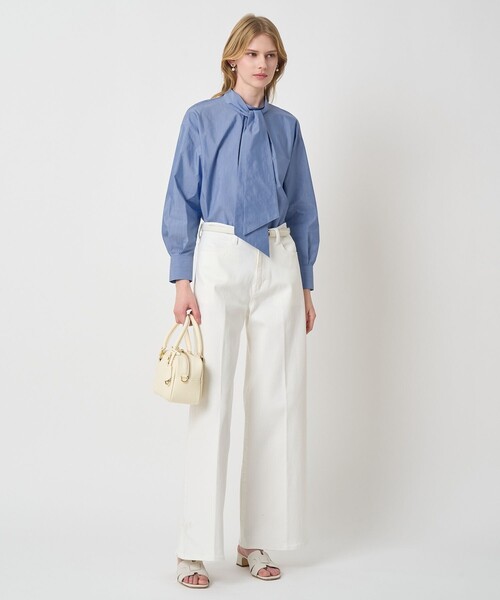 ANAYI（アナイ）の「ブロードワイドリボンタイ ブラウス（シャツ/ブラウス・レディース・ホワイト/ブルー・38/36）」の22枚目の写真