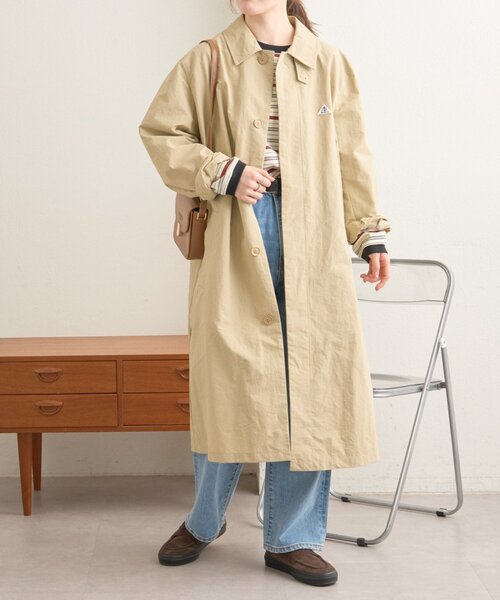 GEVACO（ゲバコ）の「【GEAVCO】ステンカラーコート（ステンカラーコート・レディース・ベージュ・LARGE/MEDIUM）」の8枚目の写真